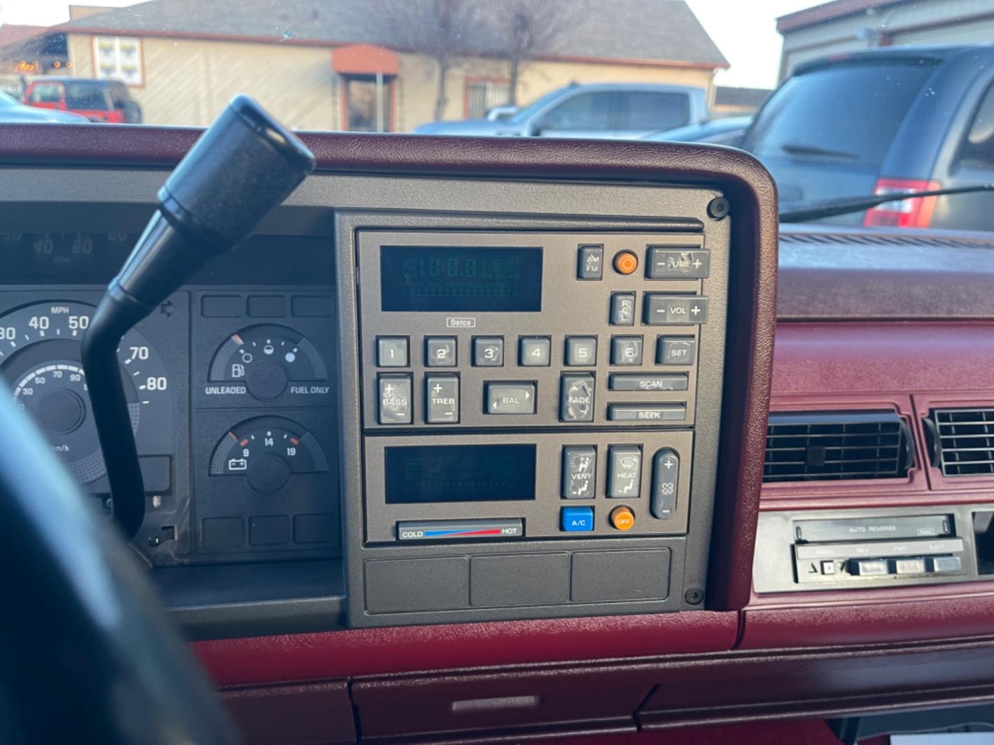 1990 Maroon/Silver /Maroon Chevrolet C1500 Silverado (1GCDC14K9LE) with an 5.7 V8 engine, AT transmission, located at 813 E Fairview Ave, Meridian , ID, 83642, (208) 336-8230, 43.618851, -116.384010 - Photo#8